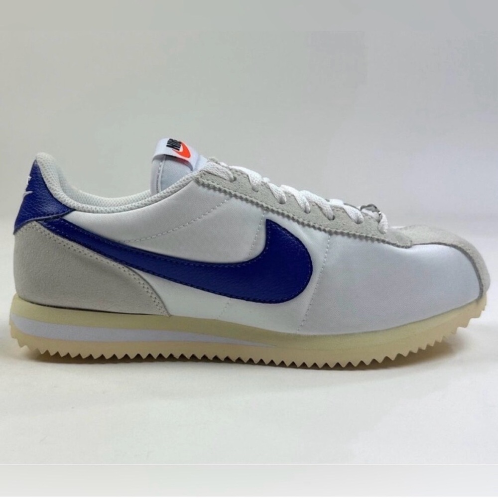 Nike Cortez TXT Textile Womens White Blue Shoes Athletic Casual Low DZ2795-102